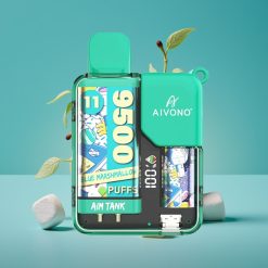 Aivono AIM-TANK 9500 Puffs | 18ml E-liquide | Batterie 650mAh | Guimauve Bleue