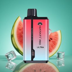 Hayati Pro Ultra 15000 Puffs Vape Jetable Pastèque Glacée - 850mAh, 2×12ml, 2% Nicotine, 49 Saveurs