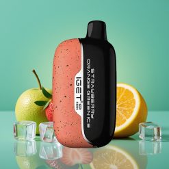 IGET Moon K5000 Puffs Vape Disposable - Fraise Orange Glace Verte - 5000 Puffs, 81.5 g, PC, Bobine Mesh 1.35 Ohm, 49.5x25.3x99.4 mm