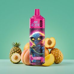 JNR Alien 10000 Puffs Vape Jetable Pêche Mangue Ananas avec Batterie 850mAh, Recharge Type-C et LED RGB