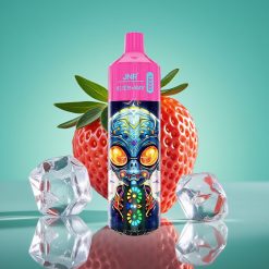 JNR Alien Max 18000 Puffs – Fraise Glacée – Écran LED Intelligent – Double Mesh Coil – 28ml E-liquide – Charge Rapide Type-C