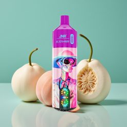 JNR Alien Max 18000 Puffs Puff Vape Jetable Pêche Blanche Framboise - Dual Mesh Coil, Smart LED, 28ml E-liquide, Charge Type-C, 0%/2%/3%/5% Nicotine