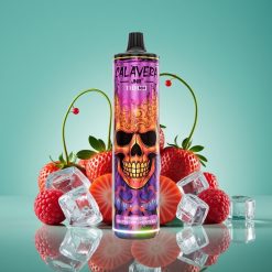 JNR Calavera 11000 Puffs Vape Jetable Fraise Framboise Cerise Glacée avec Port Type-C, Batterie 850 mAh et 21ml E-Liquid