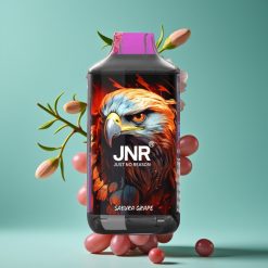 JNR Falcon 16000 Puffs Vape Jetable Cerisier Raisin – 22ml E-liquide, 850 mAh, Dual Mesh Coil, Affichage LED Intelligent, Type C & Lightning, 0%/2% Nicotine