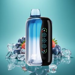 JNR Flex Ice 21000 Puffs Vape Jetable Myrtille Glacé avec Airflow Réglable, Écran Tactile et Batterie 1000mAh