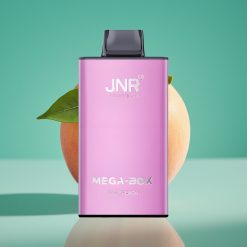 JNR Mega Box 25000 Puffs Vape Jetable Pêche Juteuse - 30ml, 850mAh, Double Mesh Coil, Charge Type-C