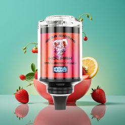 JNR Mega Shisha Hookah 100K Desktop Compatibility Fraise Punch – 60ml, 100K Puffs, Écran Intelligent, Batterie 2200mAh