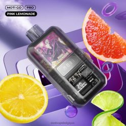 MOTI Vape Flavors Belgique DNJ0H18 | MOTI Go Pro vape jetable (5%, 12000 bouffées) limonade rose