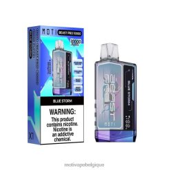 MOTI Vape Flavors Belgique DNJ0H38 | MOTI Beast Pro vape jetable (5%, 10000 bouffées) tempête bleue