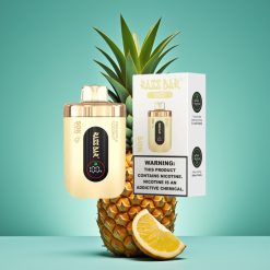 Razz Bar 50K Puffs Vape Jetable Ananas Noix de Coco - 50000 Puffs, 1.0 Ohm Mesh Coil, 650 mAh, Rechargeable Type-C, 2% Nicotine